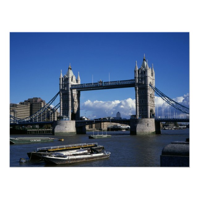 1990's view of Tower Bridge  Poster (Front)