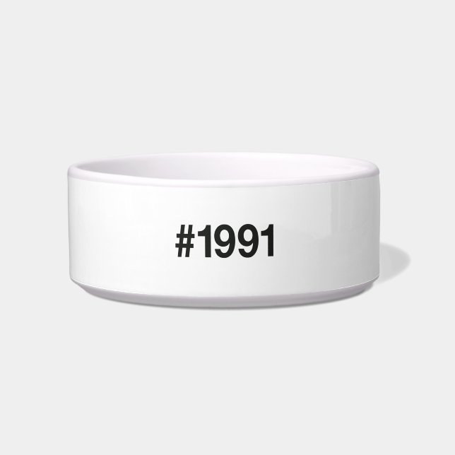 1991 Hashtag 34 Birthday Anniversary Bowl (Front)