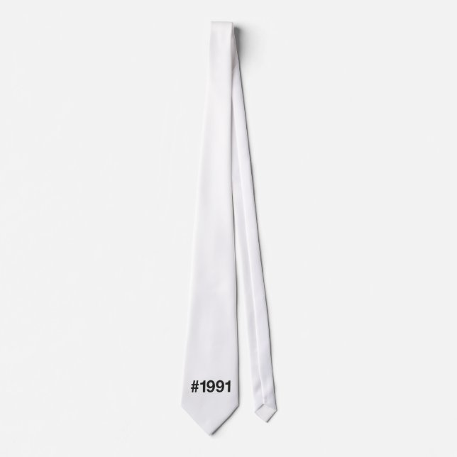 1991 Hashtag 34 Birthday Anniversary Tie (Front)