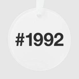 1992 Hashtag 33 Birthday Anniversary Ornament