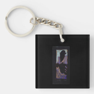 1992 Pastel by EJ, "Soul Portrait of Lee" Key Ring