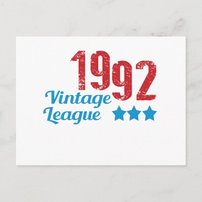 1992 vintage leaque postcard (Front)
