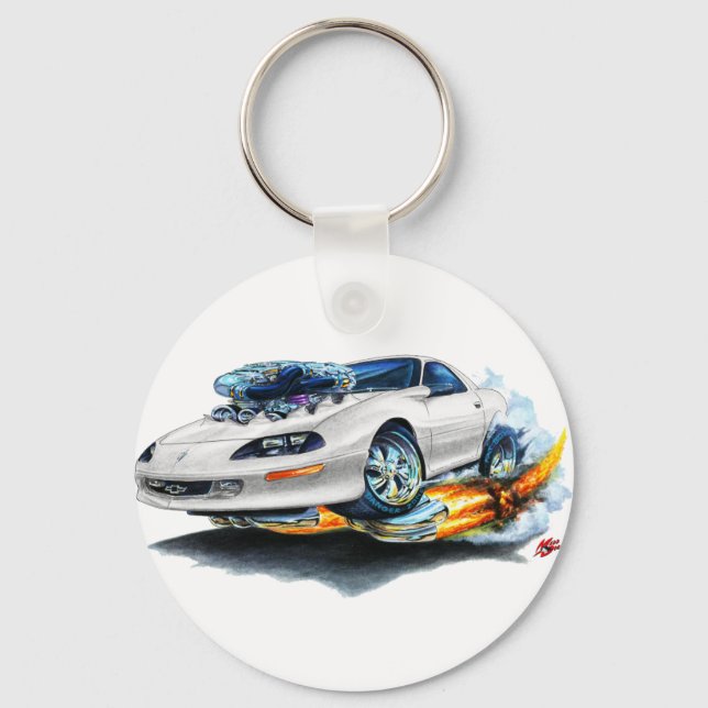 1993-97 Camaro White Car Key Ring (Front)