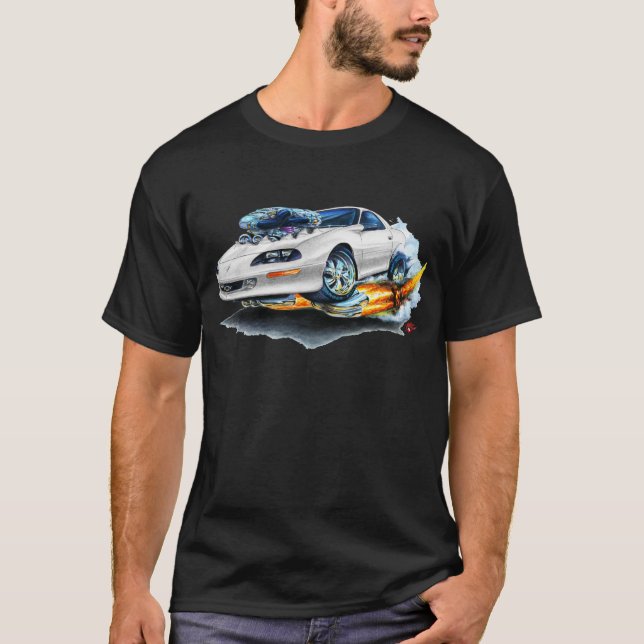 1993-97 Camaro White Car T-Shirt (Front)