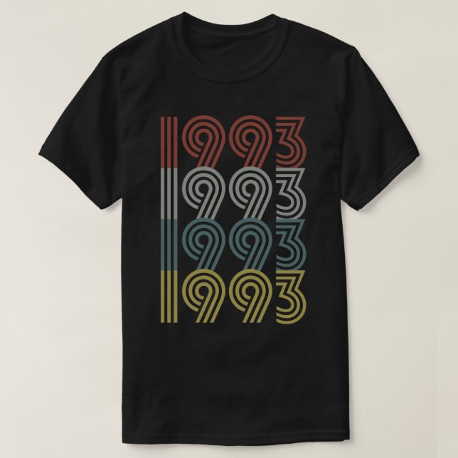 1993 Birth Year Retro Style T-Shirt (Design Front)