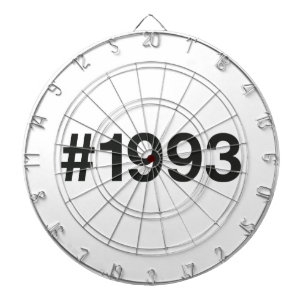 1993 Hashtag 32 Birthday Anniversary Dartboard