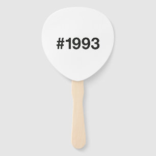 1993 Hashtag 32 Birthday Anniversary Hand Fan