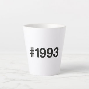 1993 Hashtag 32 Birthday Anniversary Latte Mug