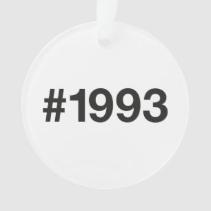 1993 Hashtag 32 Birthday Anniversary Ornament