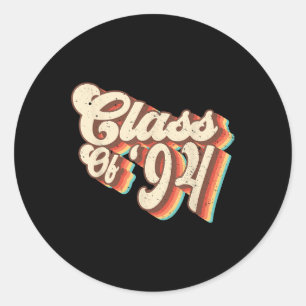 1994 Cl Reunion Retro Cl Of 94 High School Graduat Classic Round Sticker