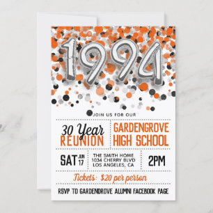 1994 High School College Reunion Invitation
