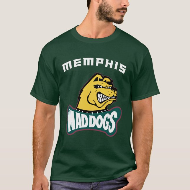 1995 Memphis MadDogs Retro CFL Pro Football 🏈 T-Shirt (Front)