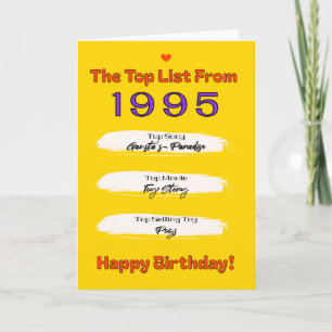 1995 Top List Birthday Card