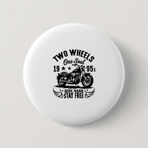 1995s Motorcycle Vintage 6 Cm Round Badge