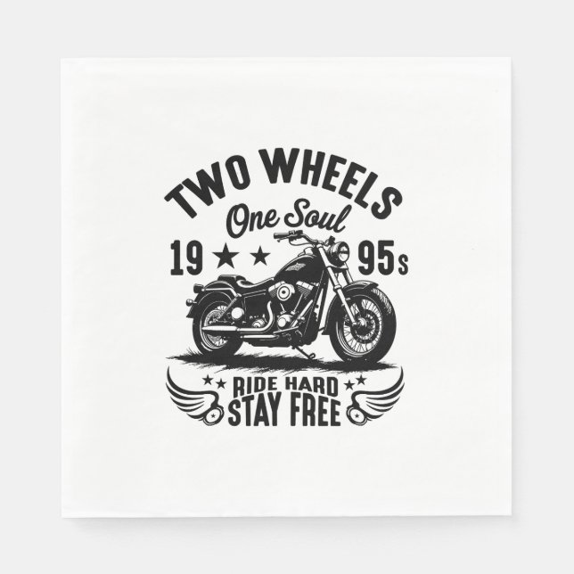 1995s Motorcycle Vintage Napkin (Front)