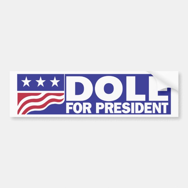 1996 Bob Dole for President Bumper Sticker (Front)