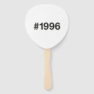 1996 Hashtag 29 Birthday Anniversary Hand Fan