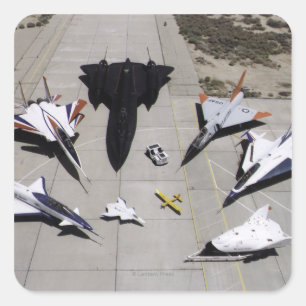 1997 Dryden Research Aircraft Fleet on Ramp Square Sticker