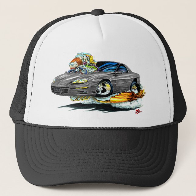 1998-02 Camaro Grey Car Trucker Hat (Front)
