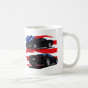 1998-04 Corvette Black Car Coffee Mug