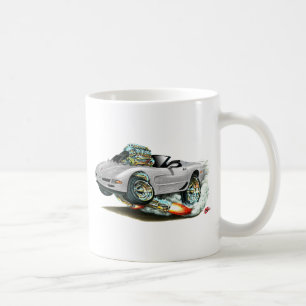 1998-2004 Corvette Silver Convertible Coffee Mug