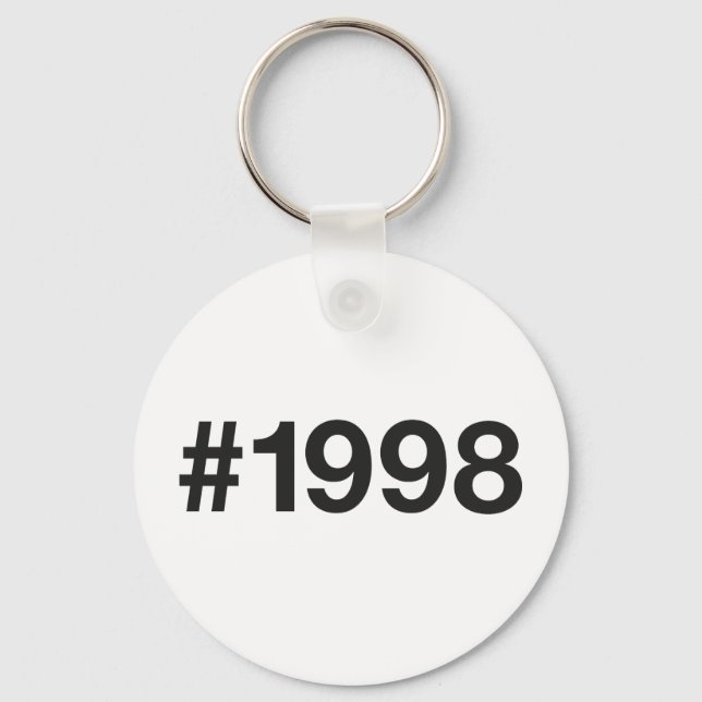 1998 Hashtag 27 Birthday Anniversary Key Ring (Front)