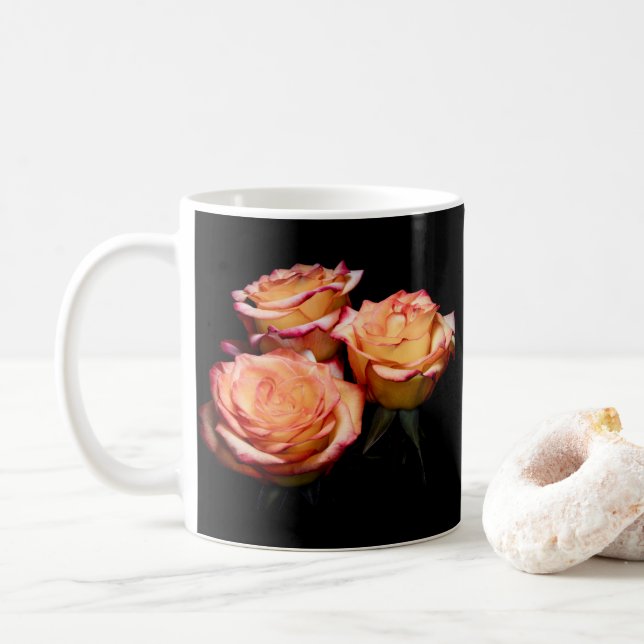 1998-Yellow & Pink Rose Mug (With Donut)