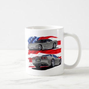 1999-04 Corvette Grey Car Coffee Mug