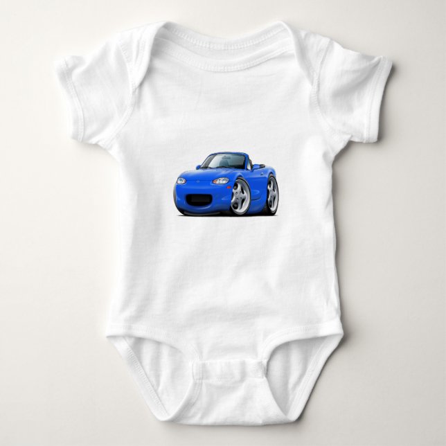 1999-05 Miata Blue Car Baby Bodysuit (Front)