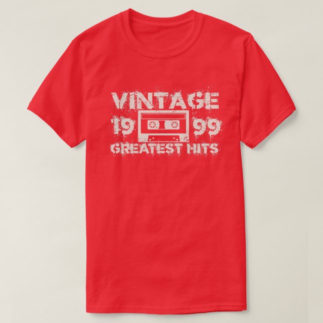1999 Greatest Hits Vintage White T-Shirt (Design Front)
