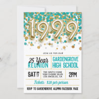 1999 High School College Reunion Invitation