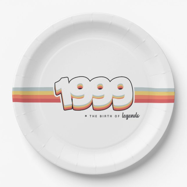 1999 The birth of legends Paper Plate (Front)
