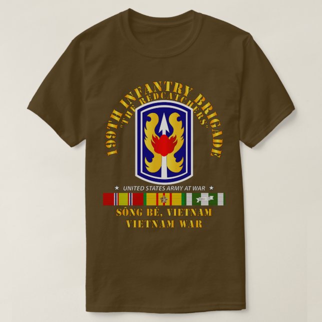199th Infantry Brigade The RedCatchers SSI w VN SV T-Shirt (Design Front)