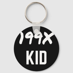 199X Ninety's Generation X Illustration Design Key Ring