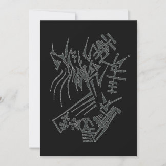 19 Abstract Tribal Tattoo Art Thank You Card