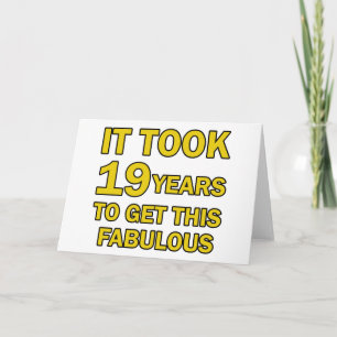 19 birthday design card