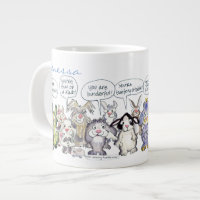 19 Cartoon Bunny Rabbits Jumbo Mug