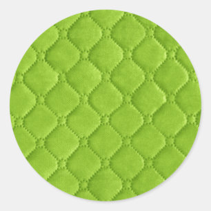 19 Colour Choices Quilted Texture Classic Round Sticker