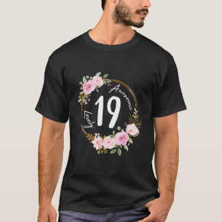 19 Floral Wreath Summer Flower T-Shirt