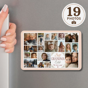 19 Photo Collage Best Grandma Ever Magnet