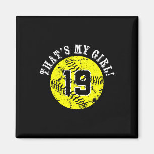 #19 Softll Player That's My Girl Cheer Mom Dad Tea Magnet