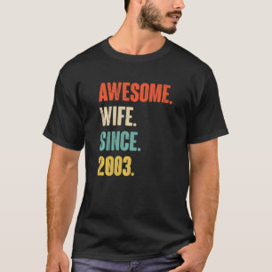 19 Wedding Anniversary For Her Awesome Wife Since T-Shirt
