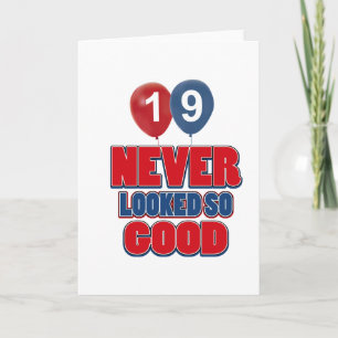 19 year old birthday designs card