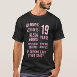 19 Years Married Funny 19th Wedding Anniversary T-Shirt<br><div class="desc">19 Years Married Funny 19th Wedding Anniversary</div>