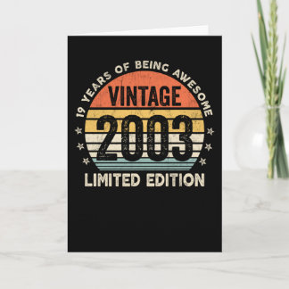 19 Years Of Being Awesome Vintage 2003 Card