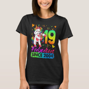 19 Years Old Flossing Unicorn 19th Birthday Girl P T-Shirt
