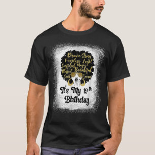 19 Years Old Leopard Melanin Girl It'S My Birthday T-Shirt