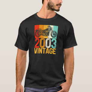 19 Years Old Retro Motorcycle Vintage 2003 19th Bi T-Shirt