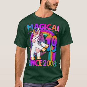 19 Years Old Unicorn Flossing 19th Birthday Girl U T-Shirt