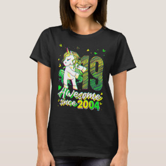 19 Years Old  Unicorn Flossing 19th Birthday Unico T-Shirt